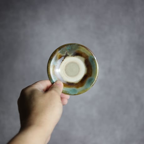 3寸皿S3 三彩 掛釉 やちむん 陶器 北窯 松田米司工房:7003001