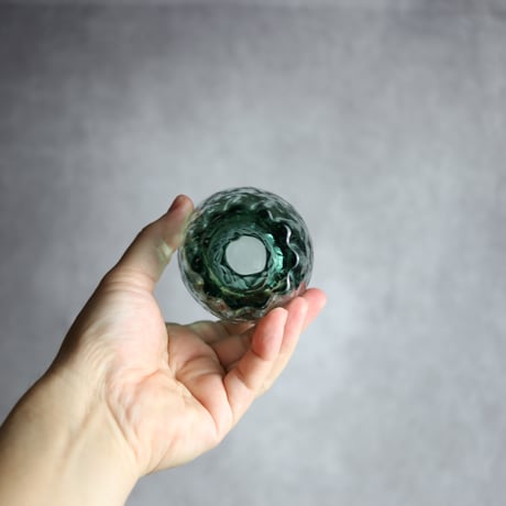 みなも徳利 グリーン 琉球ガラス 工房清天:7102019