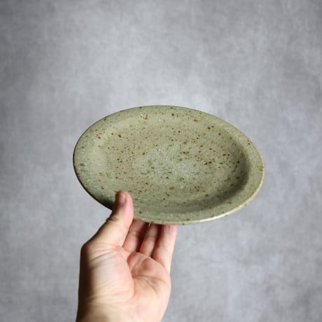 6寸皿2 灰釉 やちむん 陶器 仁陶器工房:7023005