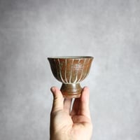 3寸 高杯鉢2 イッチン ライン やちむん 陶器 榮一工房:7013169