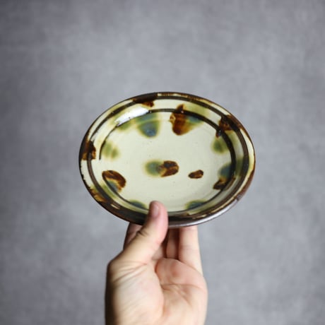 5寸皿1S 三彩 点打 やちむん 陶器 いずみ窯 島袋工房:7028011