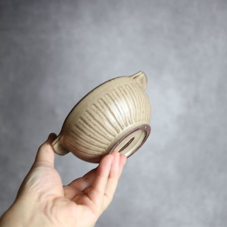 スープボウルS1 サンドベージュ 縞 やちむん 陶器 cerca:7025043