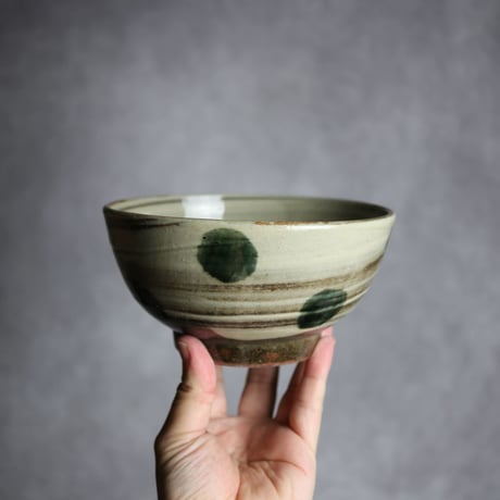 5寸鉢S2 呉須釉 点打 刷毛目 やちむん 陶器 北窯 松田米司工房:7003035