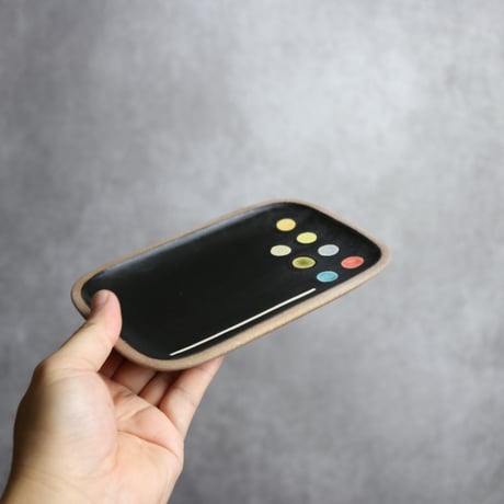 長角皿 小 パレット やちむん 陶器 一翠窯:7021001
