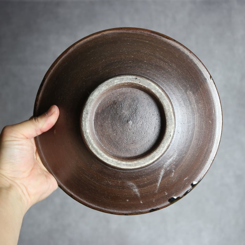 7寸皿4 緑釉 指描 やちむん 陶器 榮一工房:7013019 | MADE IN OKINAWA