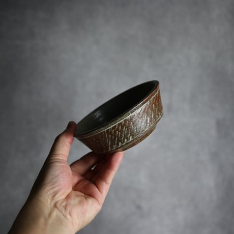 4寸安南鉢1 白釉 飛鉋 やちむん 陶器 榮一工房:7013155