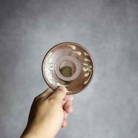 3寸皿1 イッチン 唐草 やちむん 陶器 北窯 松田共司工房:7004002