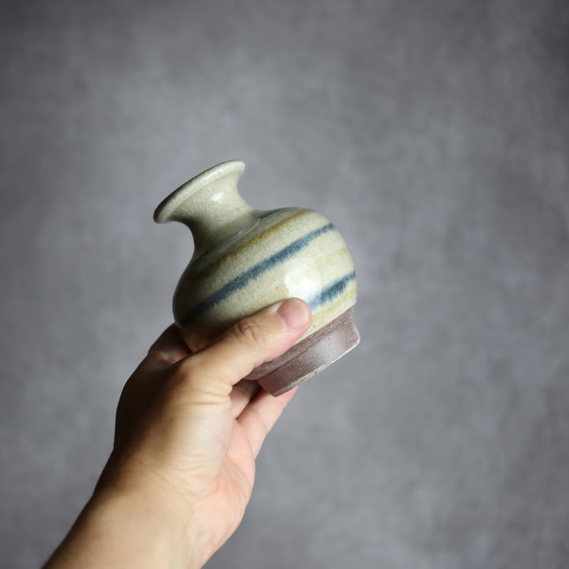 油壺中1 飴 呉須釉 線描 やちむん 陶器 北窯 松田共司工房:7004052