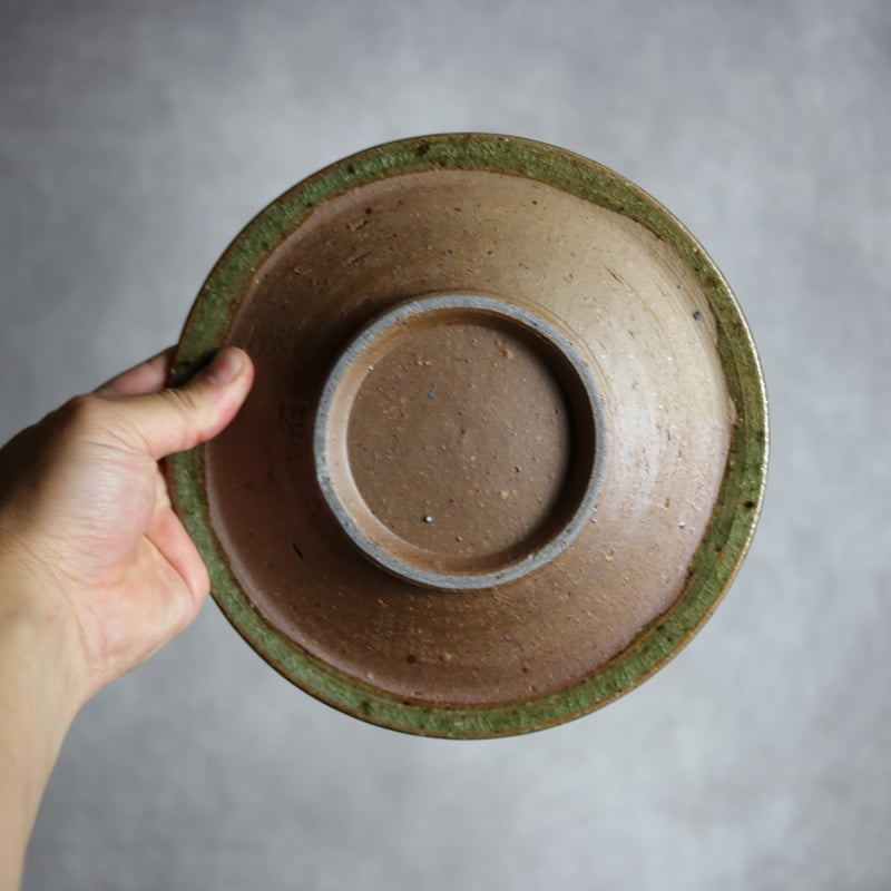 6寸リム皿4 灰釉 やちむん 陶器 仁陶器工房:7023017 | MADE IN OKINA