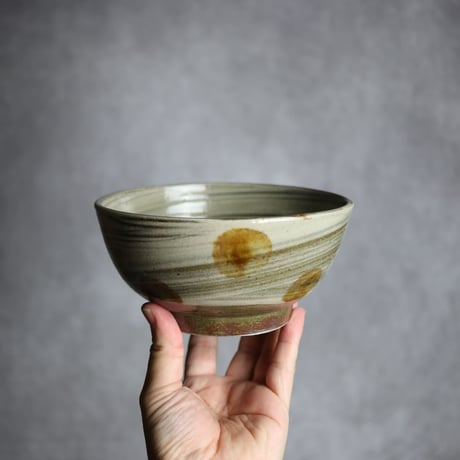 5寸鉢S2 飴釉 点打 刷毛目 やちむん 陶器 北窯 松田米司工房:7003035