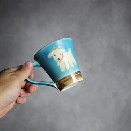 アニマルマグ ヤギ2 やちむん 陶器 アトリエクッチャネ:7026040