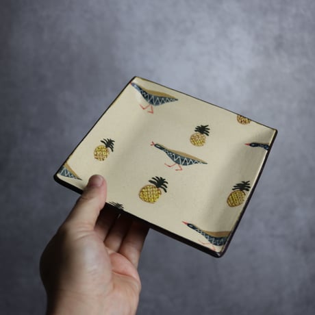 角皿C ヤンバルクイナパイン やちむん 陶器 アトリエクッチャネ:7026017