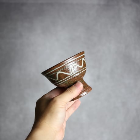 3寸 高杯鉢1 イッチン 波紋 やちむん 陶器 榮一工房:7013169
