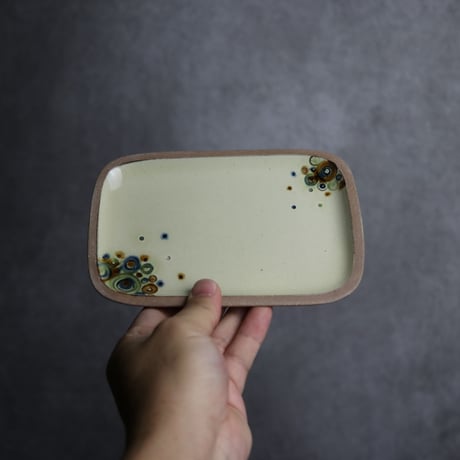 長角皿 小 シャボン やちむん 陶器 一翠窯:7021001