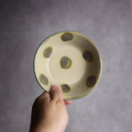 4寸安南鉢S1 緑釉 点打 やちむん 陶器 北窯 松田米司工房:7003033