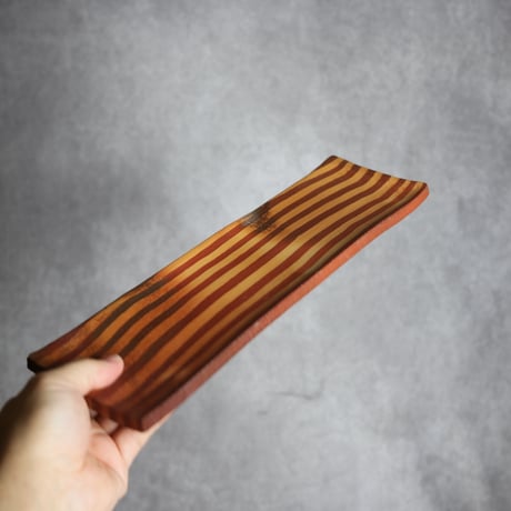 練り込み長皿2 やちむん 陶器 南蛮焼知念窯 :7209005