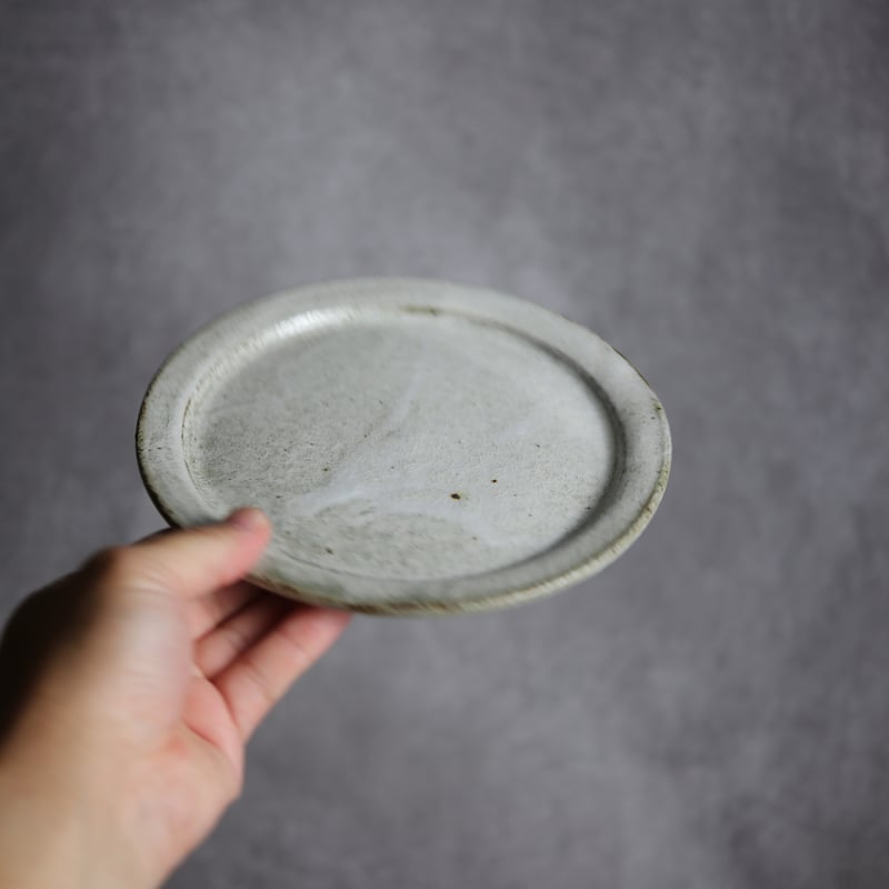 6寸リム平皿1 白 やちむん 陶器 森製陶所:7207002 | MADE IN OKINAW