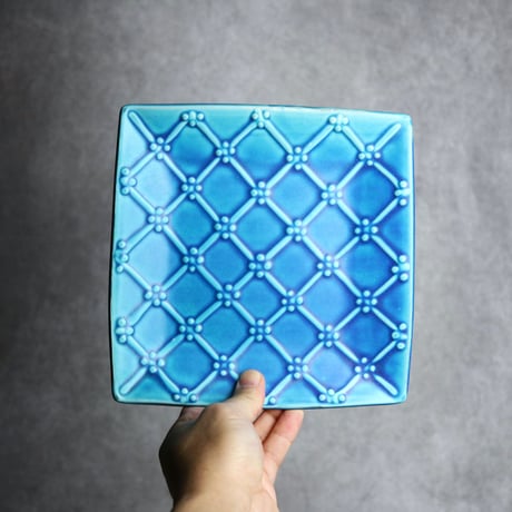 やちむん　一翠窯　4枚セット　沖縄　お皿　角皿 一翠窯のやちむん 沖縄の人気のやきものは通販で