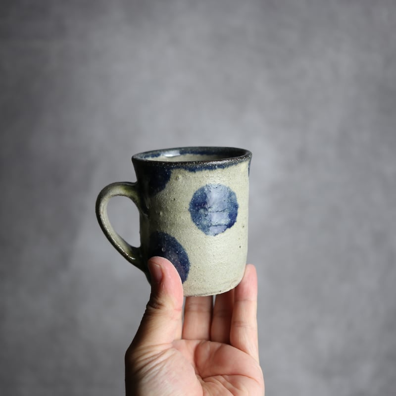 マグカップ1 呉須釉 点打 やちむん 陶器 榮一工房:7013086 | MADE IN OK