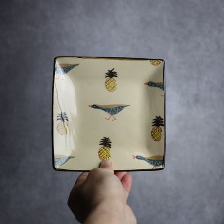 角皿C ヤンバルクイナパイン やちむん 陶器 アトリエクッチャネ:7026017