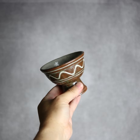 3寸 高杯鉢1 イッチン 波紋 やちむん 陶器 榮一工房:7013169