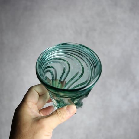 S.モールグラス グリーン 琉球ガラス ガラス工房 清天:7102023