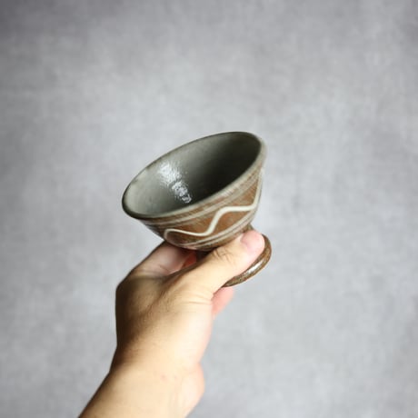 3寸 高杯鉢2 イッチン 波紋 やちむん 陶器 榮一工房:7013169