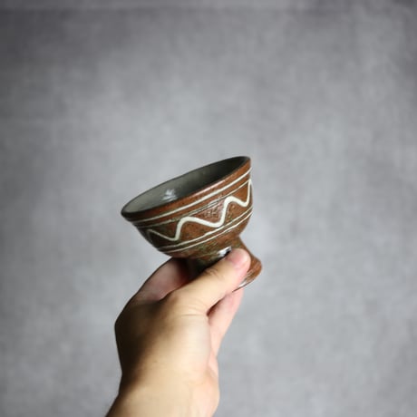 3寸 高杯鉢1 イッチン 波紋 やちむん 陶器 榮一工房:7013169
