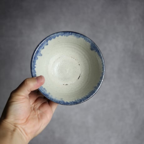 4寸マカイ4 呉須釉 唐草 やちむん 陶器 榮一工房:7013034