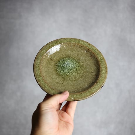 5寸リム皿4 灰釉 やちむん 陶器 仁陶器工房:7023016