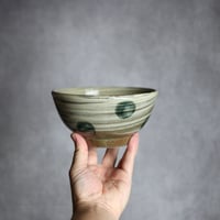 5寸鉢S3 呉須釉 点打 刷毛目 やちむん 陶器 北窯 松田米司工房:7003035