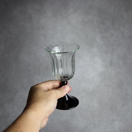 琉球ガラス　縦モールワイングラス ツートン  工房glass32　7105002