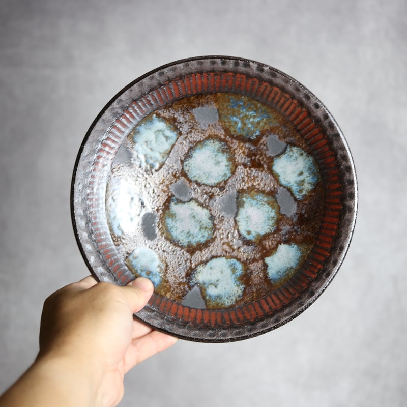 7寸皿2 黒シリーズ やちむん 陶器 sui:7022005 | MADE IN OKINAW