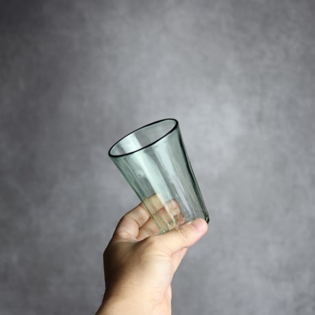 琉球ガラス ヴィンテージひとくちビア 緑 工房glass32 : 7105019