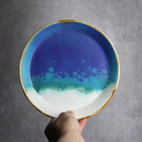 大皿A ラグーン やちむん 陶器 アトリエクッチャネ:7026003