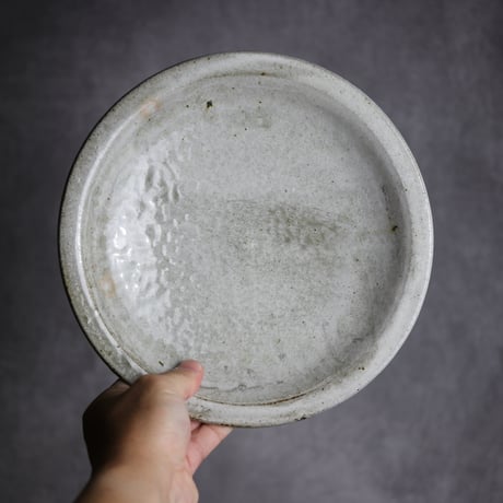 沖縄のやちむん八寸大皿_(水玉模様の陶器皿 約24cm) 沖縄のやちむん八寸大皿_(水玉模様の陶器皿 約24cm)