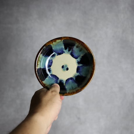 小鉢3 青三彩紋 やちむん 陶器 エドメ陶房:7201001