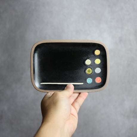 7021001【一翠窯】パレット　長角皿（小）