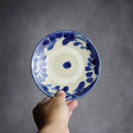 北窯　松田 共司 工房　八寸 皿 2枚　セット　やちむん やちむん 民藝 読谷山焼 北窯 松田米司 8寸皿 中皿 赤絵2