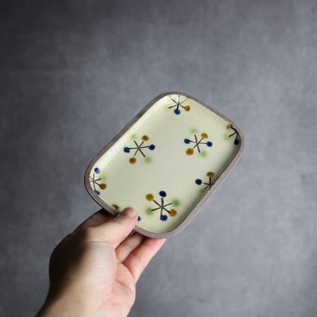 長角皿 小 ランタナ やちむん 陶器 一翠窯:7021001