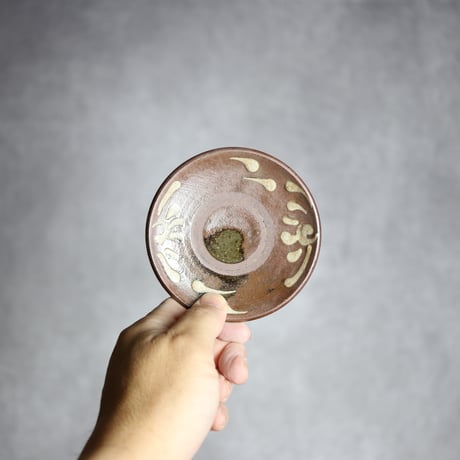3寸皿1 イッチン 唐草 やちむん 陶器 北窯 松田共司工房:7004002