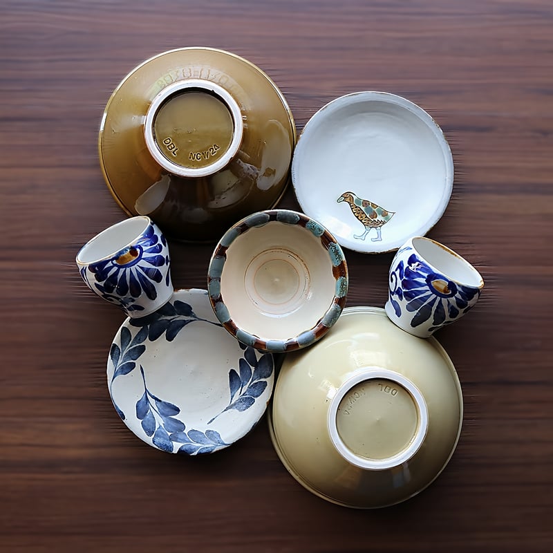 やちむん 陶器工房 壹 壹岐幸二 染付ポット 2個セット やちむん 合子