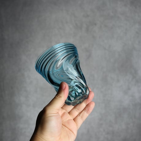 S.モールグラス 水色 琉球ガラス ガラス工房 清天:7102022