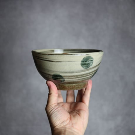 5寸鉢S4 呉須釉 点打 刷毛目 やちむん 陶器 北窯 松田米司工房:7003035