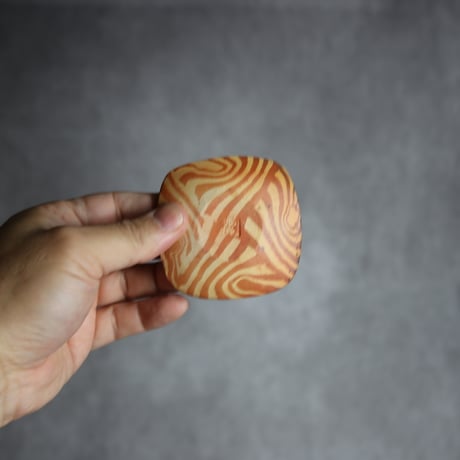 豆皿2 赤 練り込み やちむん 陶器 南蛮焼知念窯 :7209001