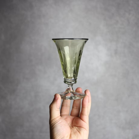 琉球ガラス ヴィンテージ食前酒グラス 茶  工房glass32：7105022