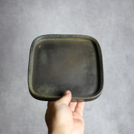 四方皿1 やちむん 陶器 南蛮焼知念窯 :7209004