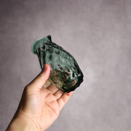 みなも徳利 グリーン 琉球ガラス 工房清天:7102019