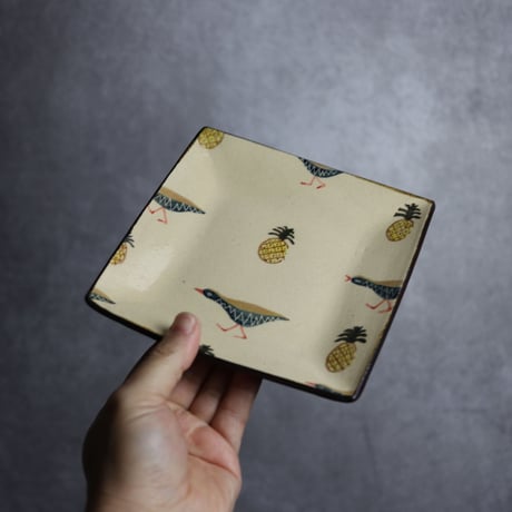 角皿C ヤンバルクイナパイン やちむん 陶器 アトリエクッチャネ:7026017
