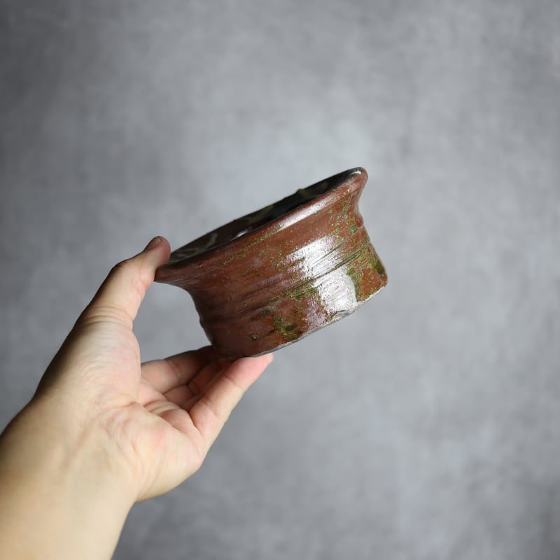灰皿 小2 緑釉 イッチン やちむん 陶器 北窯 宮城正享工房